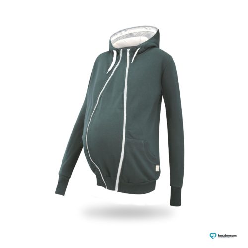 Fun2bemum babywearing maternity sweatshirt Sofia bluza ciazowa do noszenia (3) - khaki