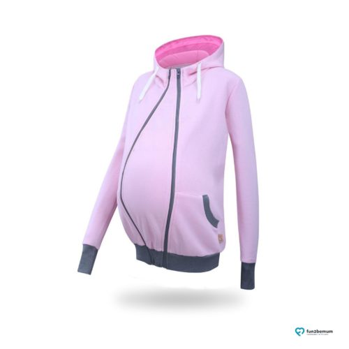 Fun2bemum babywearing maternity sweatshirt Sofia bluza ciazowa do noszenia (4) - rozowa