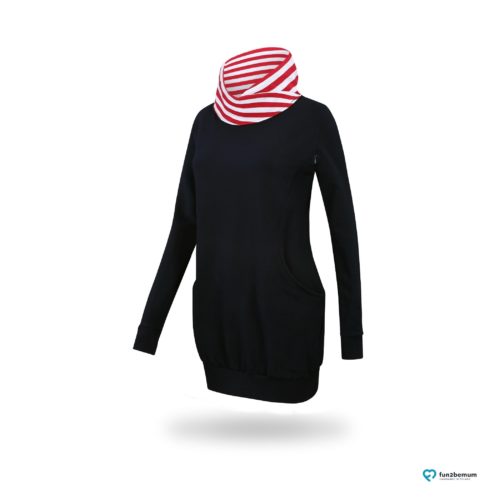 Fun2bemum maternity nursing sweatshirt Lily ciazowa bluza do karmienia 3 navy granat paski