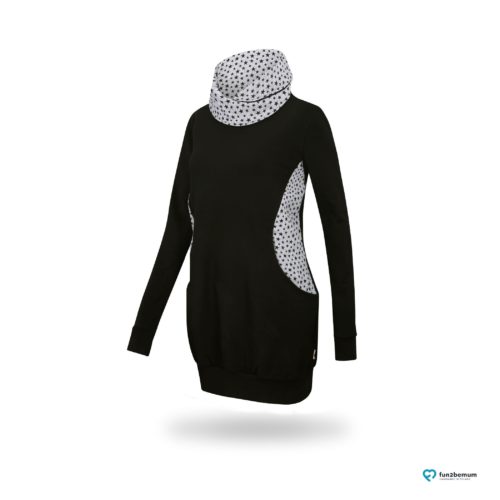 Fun2bemum maternity nursing sweatshirt Lily ciazowa bluza do karmienia 4 czarny black