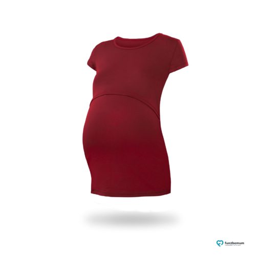Fun2bemum maternity nursing top Chloe ciazowa bluzka do karmienia (1) - burgund