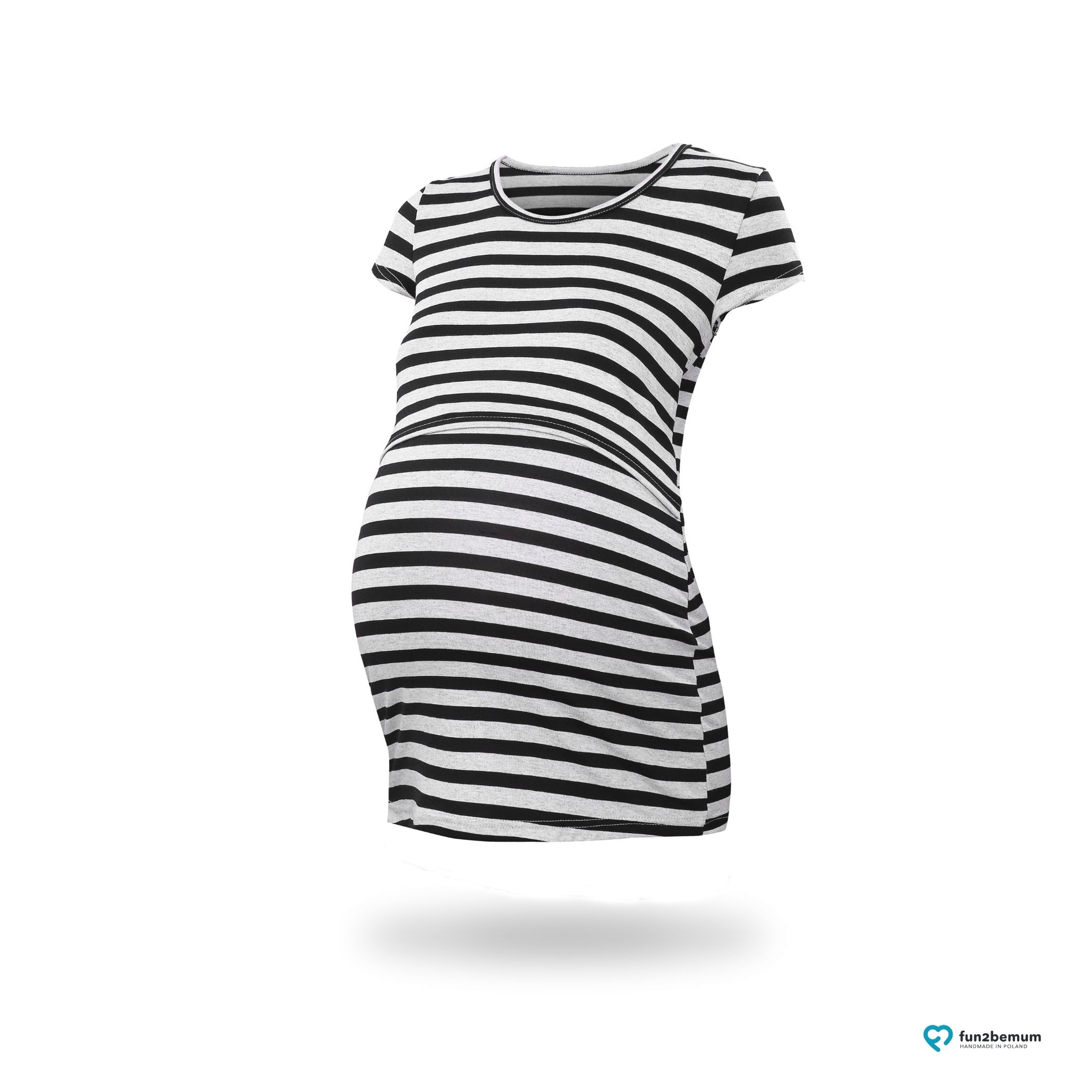 Fun2bemum_maternity_nursing_top_Chloe_ciazowa_bluzka_do_karmienia (2) Fun2bemum maternity nursing top Chloe ciazowa bluzka do karmienia (2) - czarny szare paski
