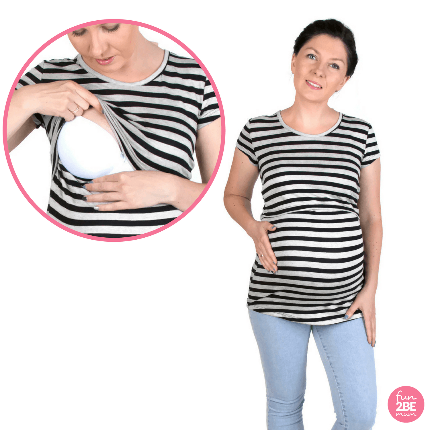 chloe blackgrey stripes