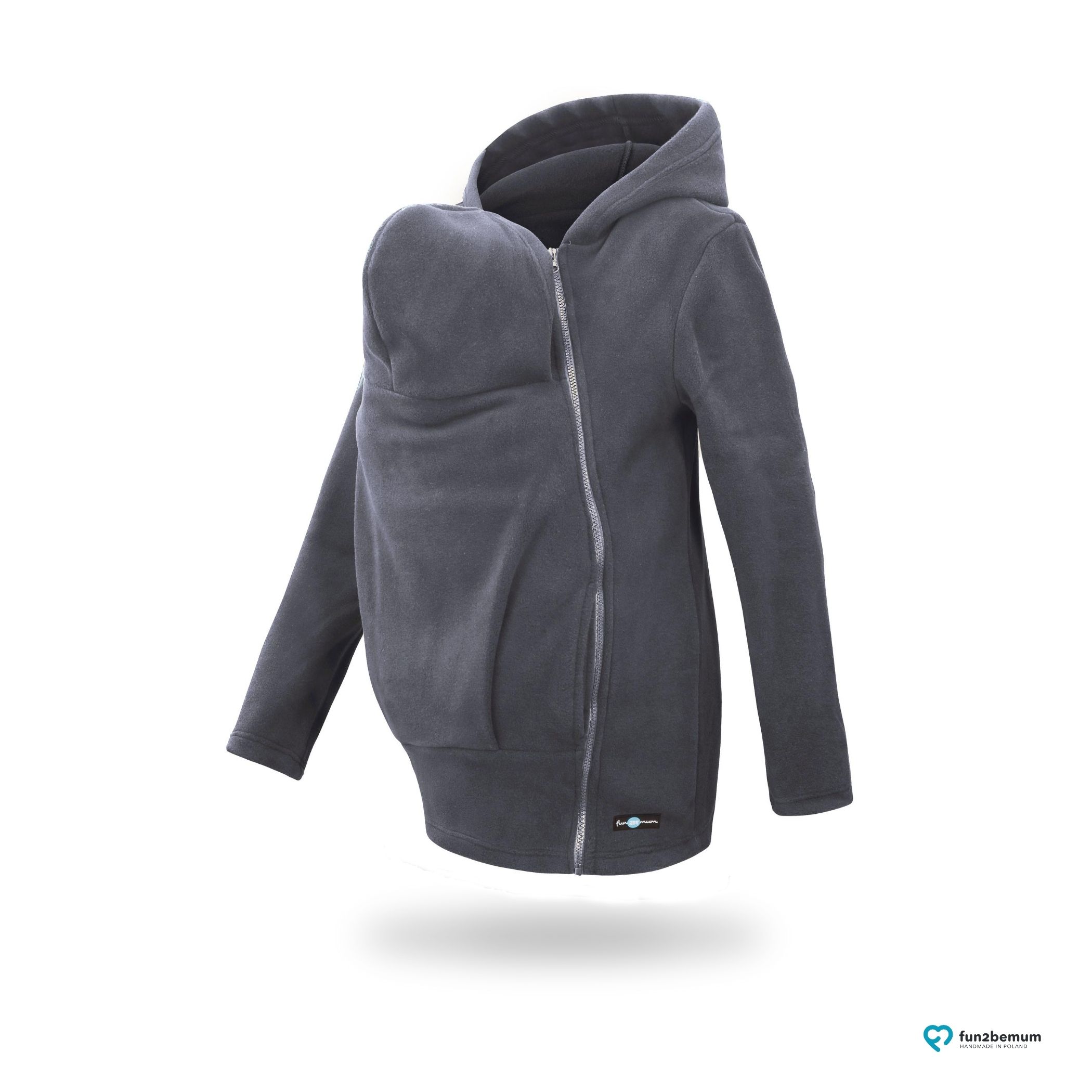 Fun2bemum_babywearing_fleece_jacket_Basic_bluza_do noszenia (1) Fun2bemum babywearing fleece jacket Basic bluza do noszenia-3 graphite