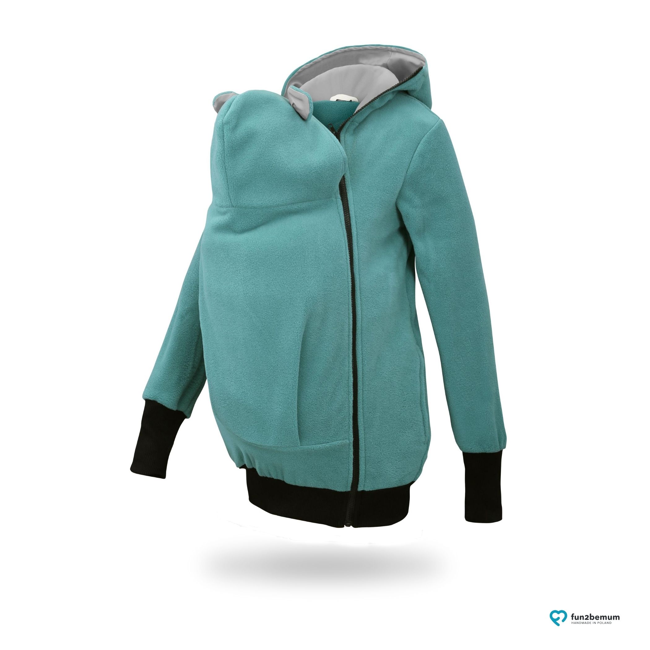 Fun2bemum_babywearing_fleece_jacket_Little Bear_bluza_do_noszenia (4) Fun2bemum babywearing fleece jacket Little Bear bluza do noszenia-4 turquoise