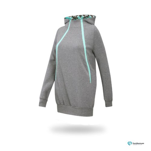Fun2bemum maternity nursing sweatshirt Roxi ciazowa bluza do karmienia-4 grey butterflies