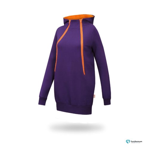 Fun2bemum maternity nursing sweatshirt Roxi ciazowa bluza do karmienia-6 purple orange