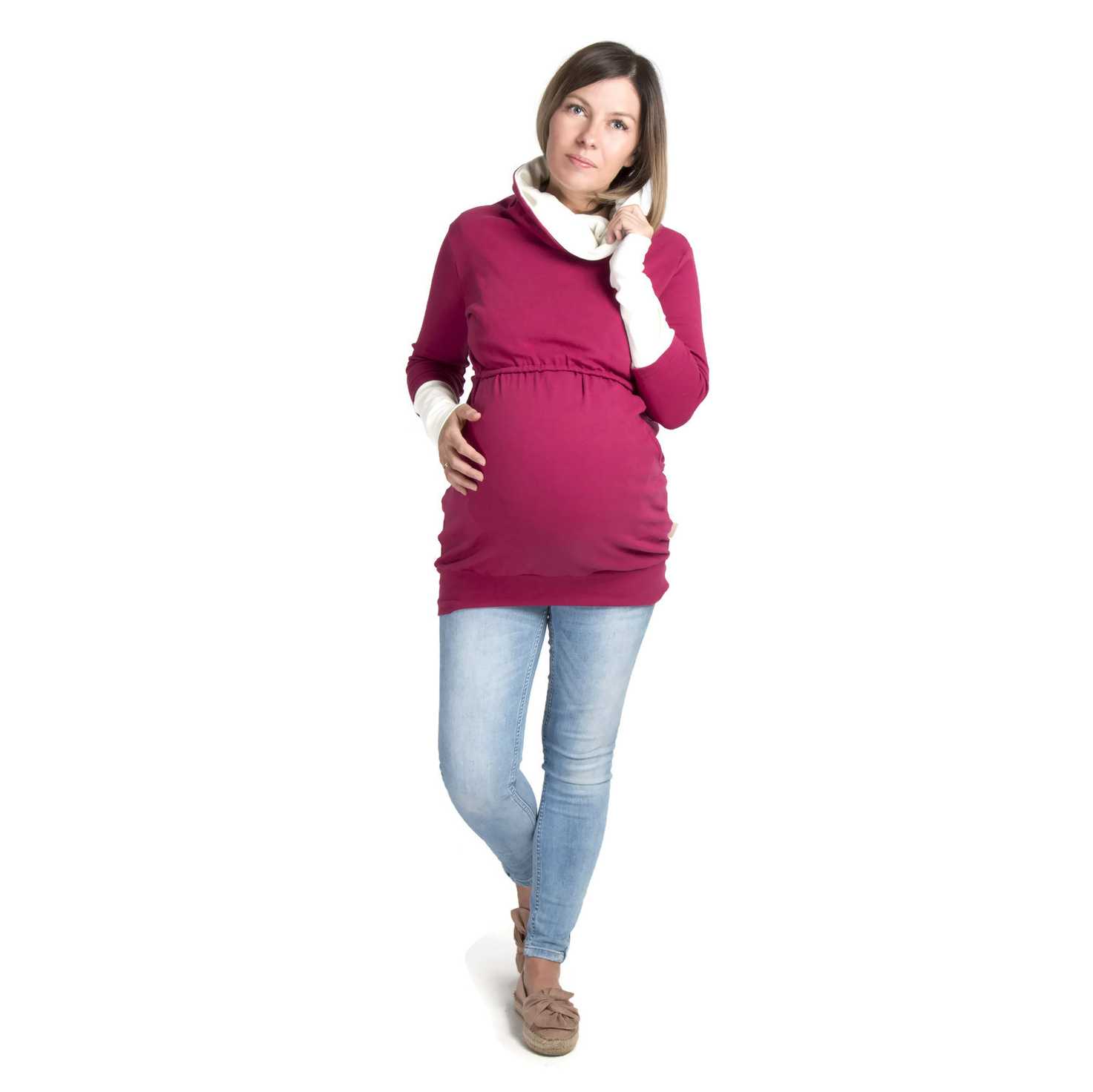 OLIVA burgundy-ecru (2) 1x1