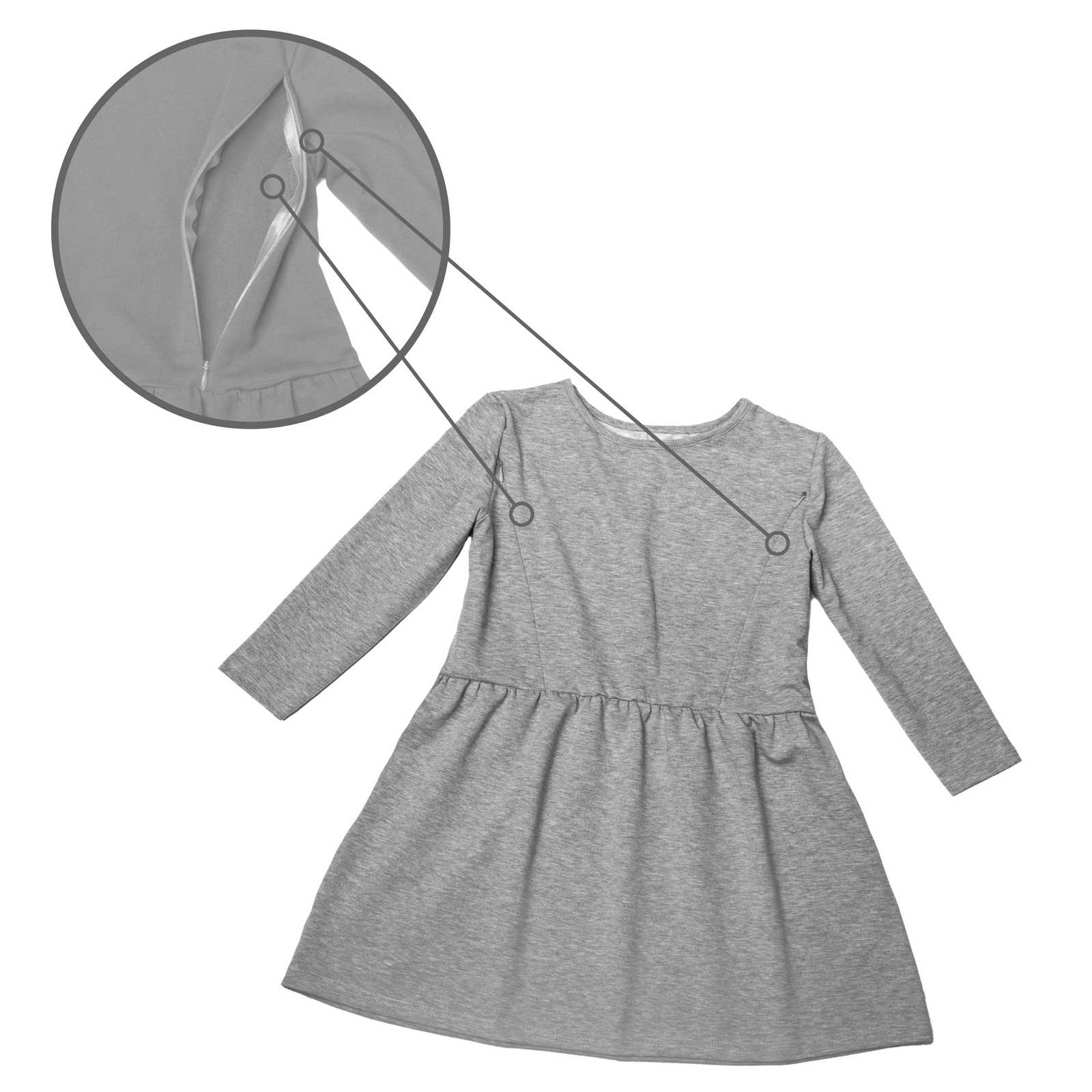 collage tunik grey melange