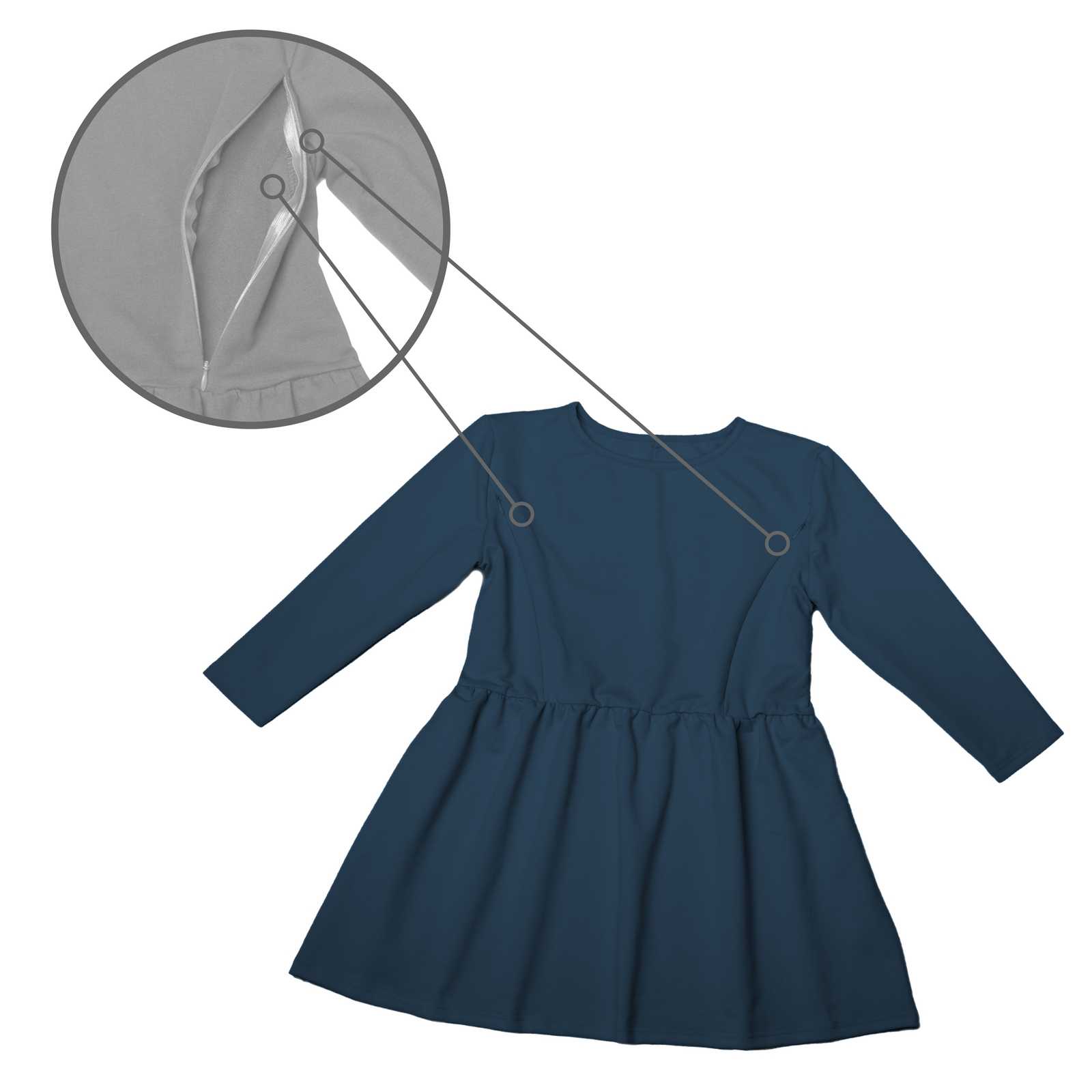 collage tunik petrol blue