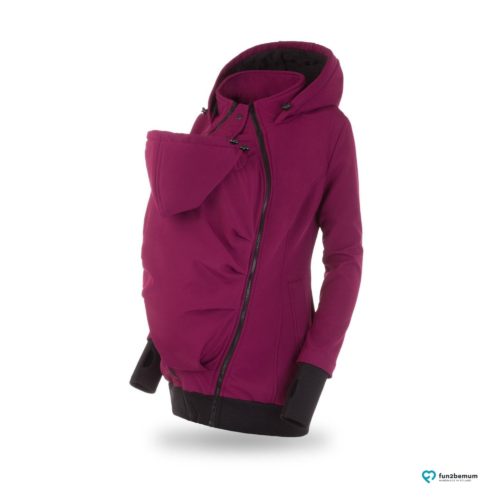 Fun2bemum babywearing softshell jacket Everest do noszenia-4 plum front