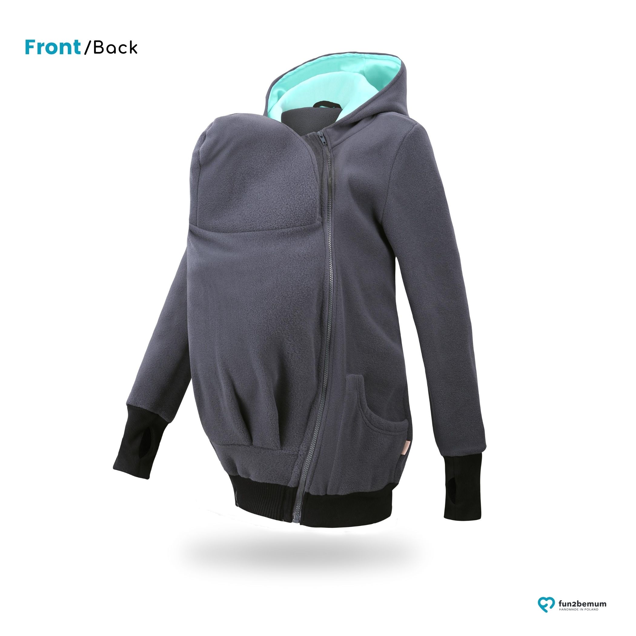 Fun2bemum_babywearing_fleece_jacket_polar_front-back (1) Fun2bemum babywearing fleece jacket polar front-back (1) - grafit mięta