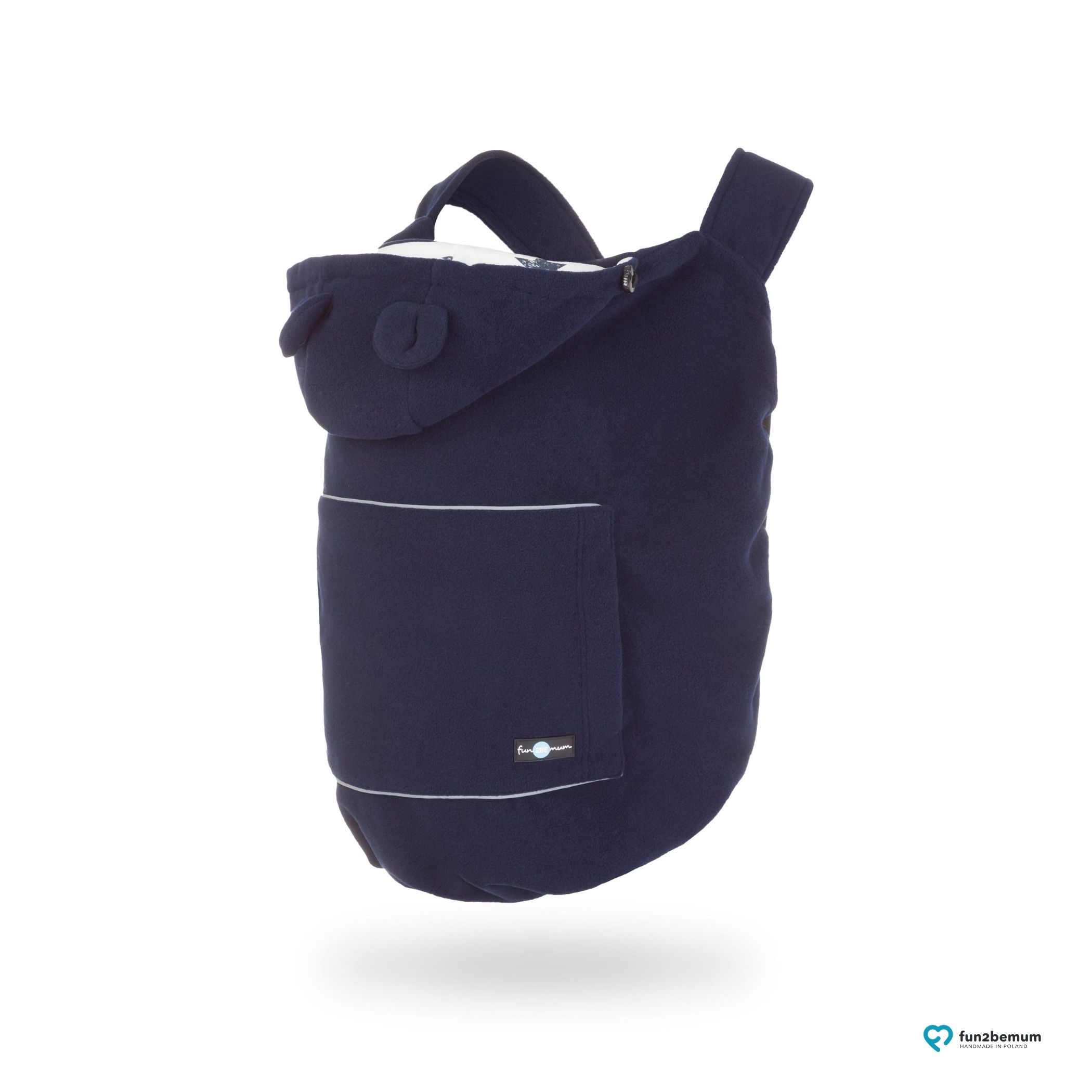 Fun2bemum_babywearing_fleece_cover_oslonka_ghost (2) Fun2bemum babywearing fleece cover oslonka ghost (2) - granatowa