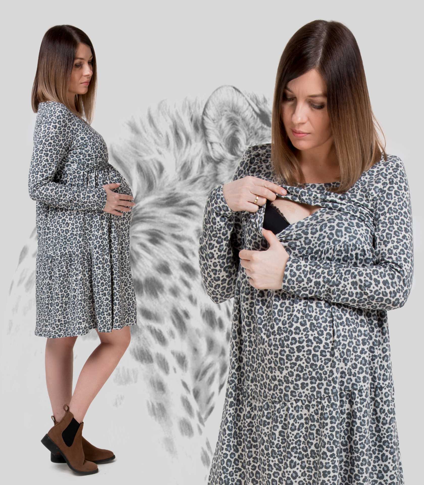 SUKIENKA panther design collage mamaville