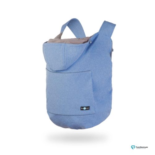 Fun2bemum babywearingsoftshell cover ghost (13)- niebieski melanż
