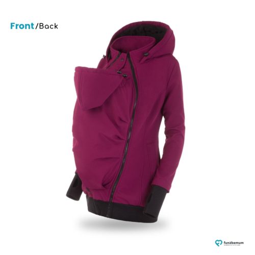 Fun2bemum babywearing softshell jacket Everest do noszenia-4 plum