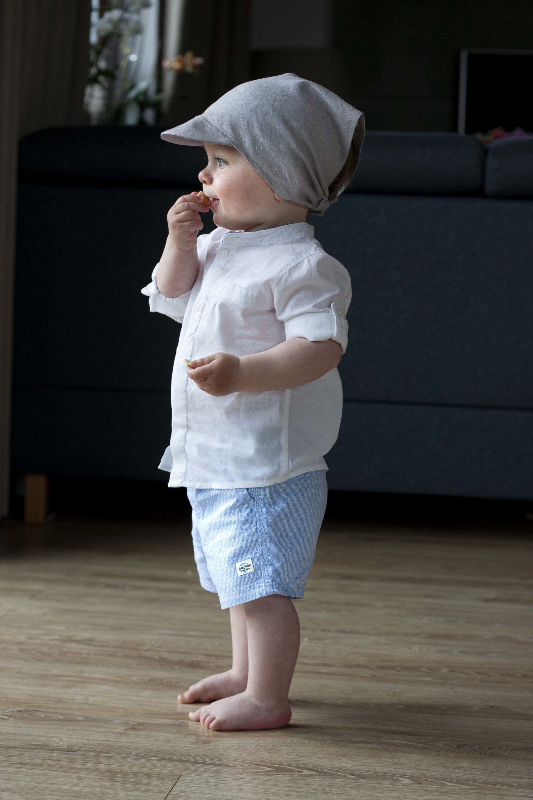 chusteczka_lniana_z_daszkiem_szary_popiel_10 chusteczka czapeczka lniana z daszkiem szary popiel 0