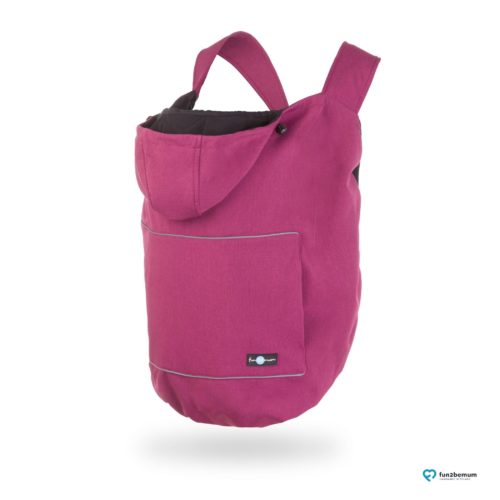 Fun2bemum babywearing softshell cover ghost (11)- śliwka melanż