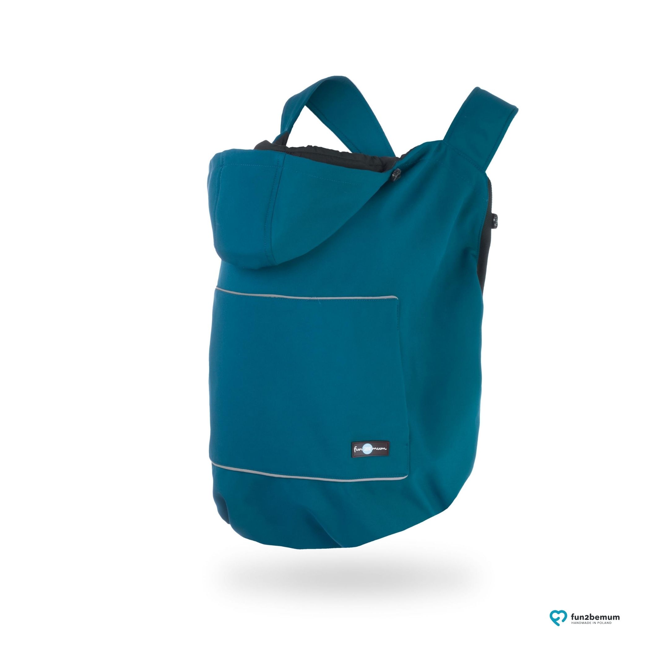 Fun2bemum_babywearing_softshell_cover_ghost (5) Fun2bemum babywearing softshell cover ghost (5) - butelkowa zieleń