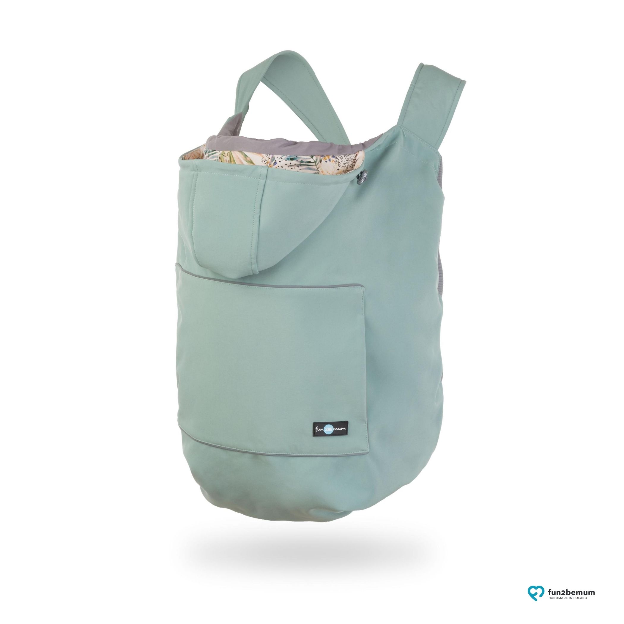 Fun2bemum_babywearing_softshell_cover_ghost (9) Fun2bemum babywearing softshell cover ghost (9) - mięta